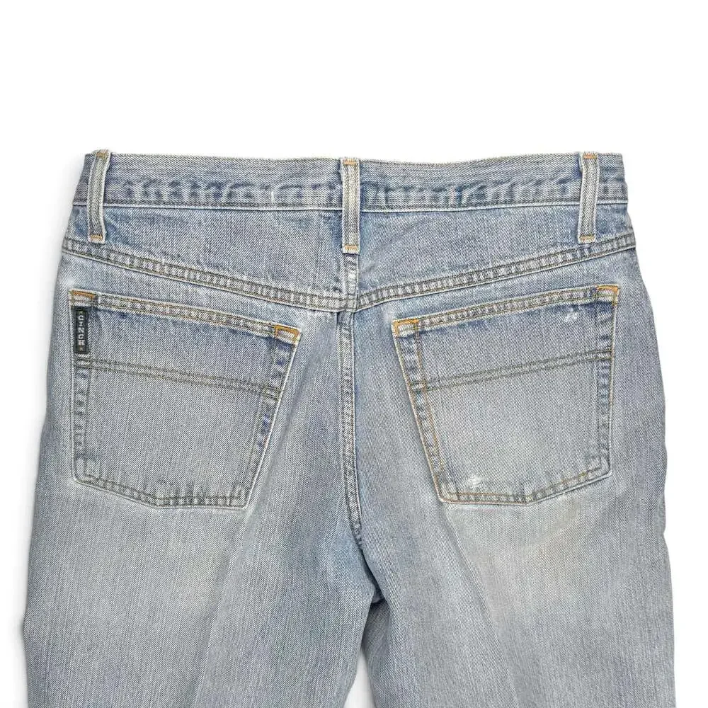 Cinch Light Wash Denim Jeans Size 33x32 Distressed Hem